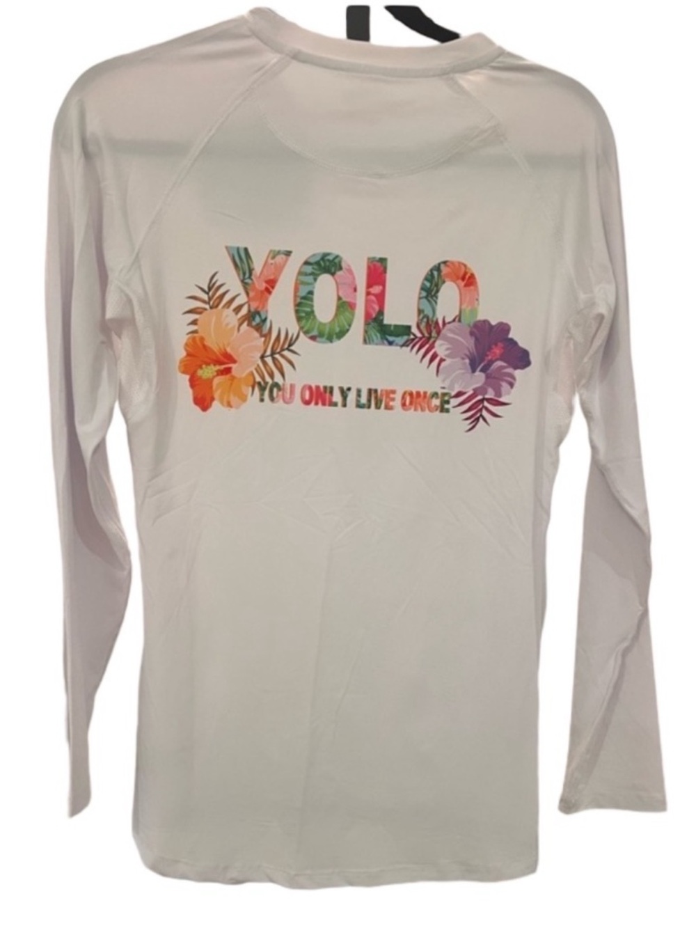 YOLO Women's White UV ray 50+Long Sleeve Top
